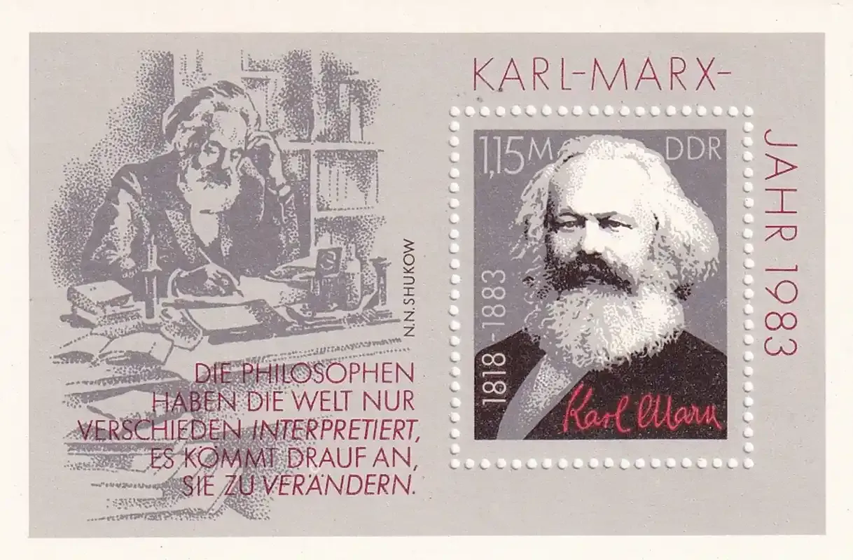 Germany East (DDR) 1983 The 100th Anniversary of the Death of Karl Marx (ss/1v) - MNH (**) Germany East (DDR) 1983 The 100th Anniversary of the Death of Karl Marx (ss/1v) - MNH (**)