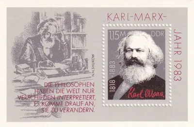 Germany East (DDR) 1983 The 100th Anniversary of the Death of Karl Marx (ss/1v) - MNH (**)