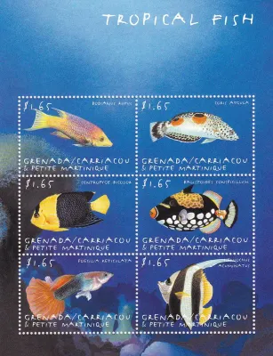 Grenada Grenadines 2000 Tropical Fish (ss/6v). MNH(**) Grenada Grenadines 2000 Tropical Fish (ss/6v). MNH(**)