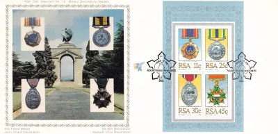 South Africa 1984 Military Decorations. Silk FDC