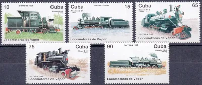 Cuba 1996 Steam Railway Locomotives-MNH (**)