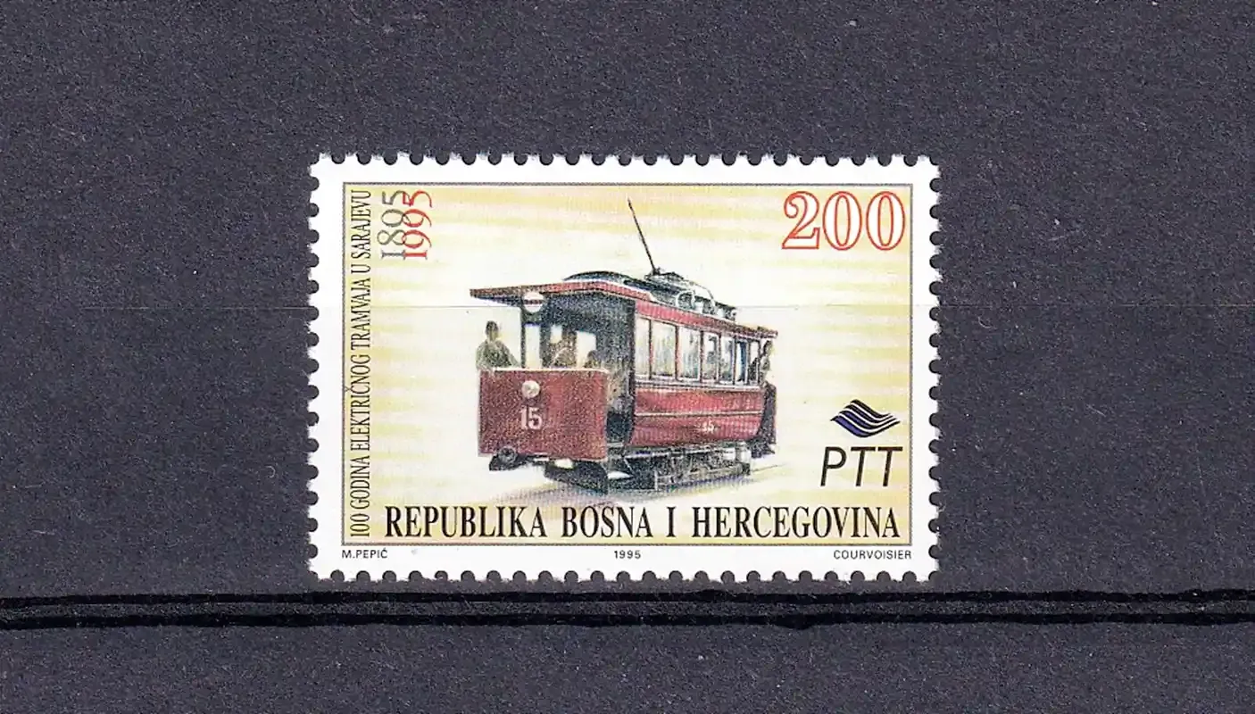 Bosnia Herzegovina 1995 The 100th Anniv of Electric Tramcars in Sarajevo -MNH(**) Bosnia Herzegovina 1995 The 100th Anniv of Electric Tramcars in Sarajevo -MNH(**)