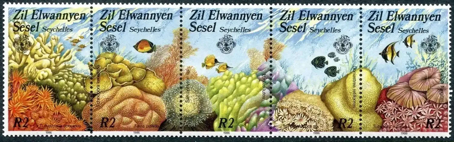 Seychelles (Zil Elwannyen Sesel) 1994 Marine Life, Corals WWF. MNH(**) Seychelles (Zil Elwannyen Sesel) 1994 Marine Life, Corals WWF. MNH(**)