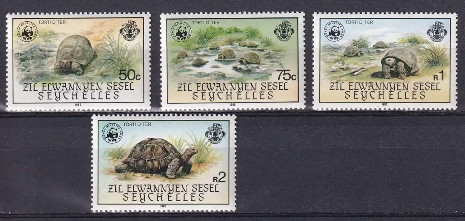 Seychelles (Zil Elwannyen Sesel) 1987 World Wildlife Fund - Giant Tortoise of Aldabra WWF. MNH(**) Seychelles (Zil Elwannyen Sesel) 1987 World Wildlife Fund - Giant Tortoise of Aldabra WWF. MNH(**)
