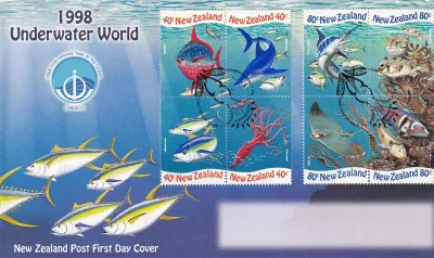 New Zealand 1998 Underwater World. FDC New Zealand 1998 Underwater World. FDC