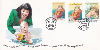 New Zealand 1998 Children's Health - Water Safety, FDC New Zealand 1998 Children's Health - Water Safety, FDC