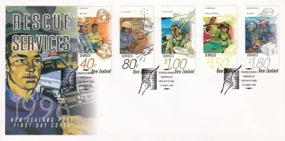 New Zealand 1996 Rescue Service. FDC New Zealand 1996 Rescue Service. FDC