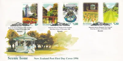 New Zealand 1996 Scenic Gardens. Flowers, Parks. FDC New Zealand 1996 Scenic Gardens. Flowers, Parks. FDC