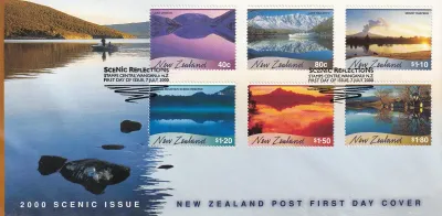 New Zealand 2000 Scenic Reflections. FDC New Zealand 2000 Scenic Reflections. FDC