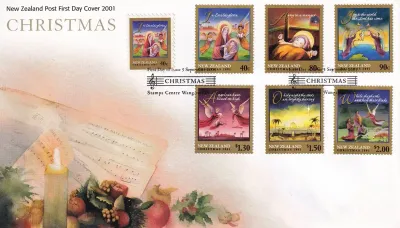 New Zealand 2001 Christmas. FDC New Zealand 2001 Christmas. FDC