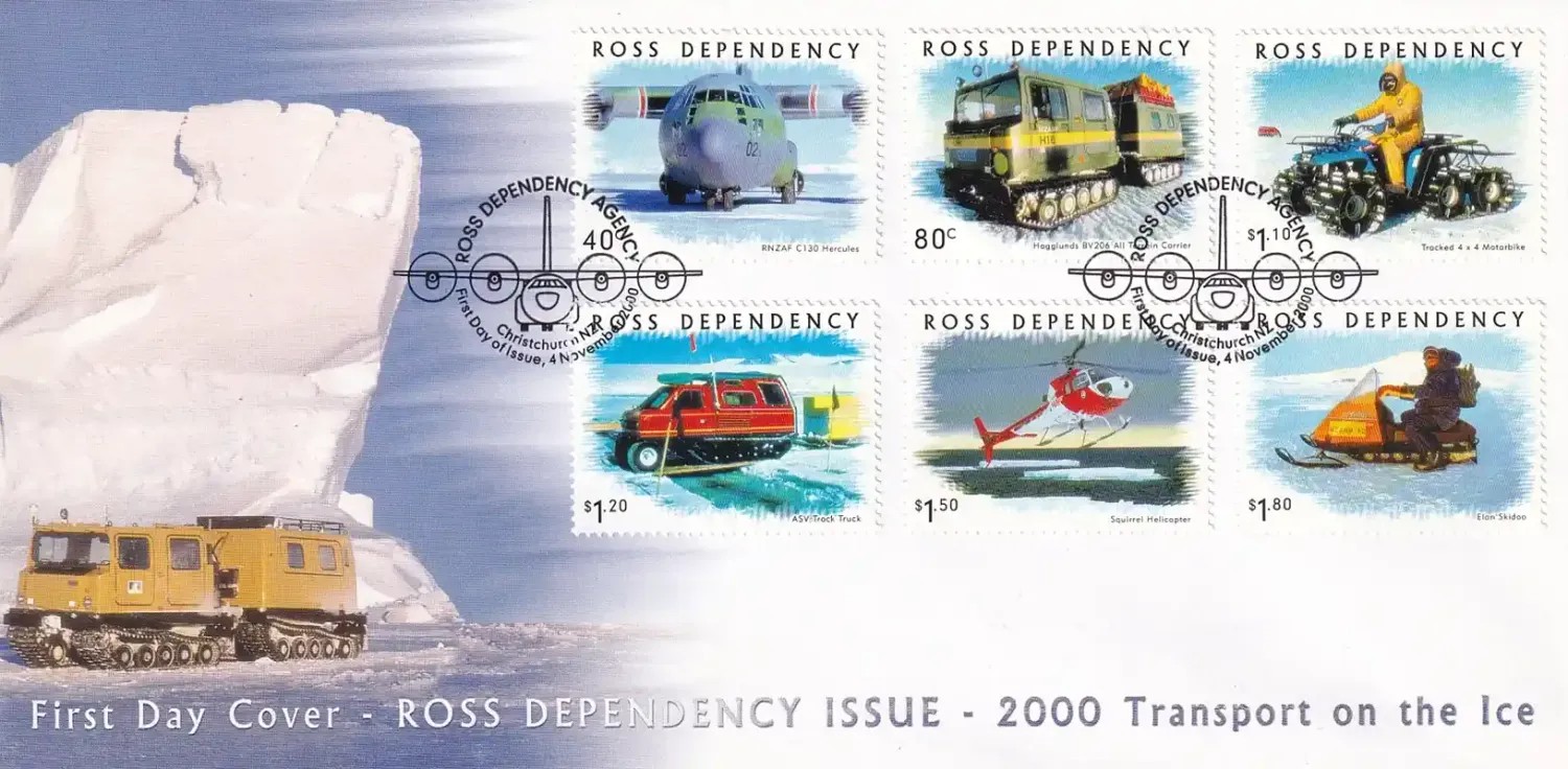 New Zealand 2000 Ross Dependency - Transport on Ice. FDC