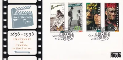 New Zealand 1996 Centenary of Cinema. FDC New Zealand 1996 Centenary of Cinema. FDC