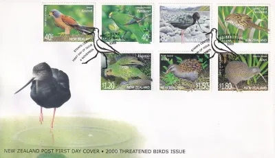 New Zealand 2000 Threatened Birds. FDC New Zealand 2000 Threatened Birds. FDC