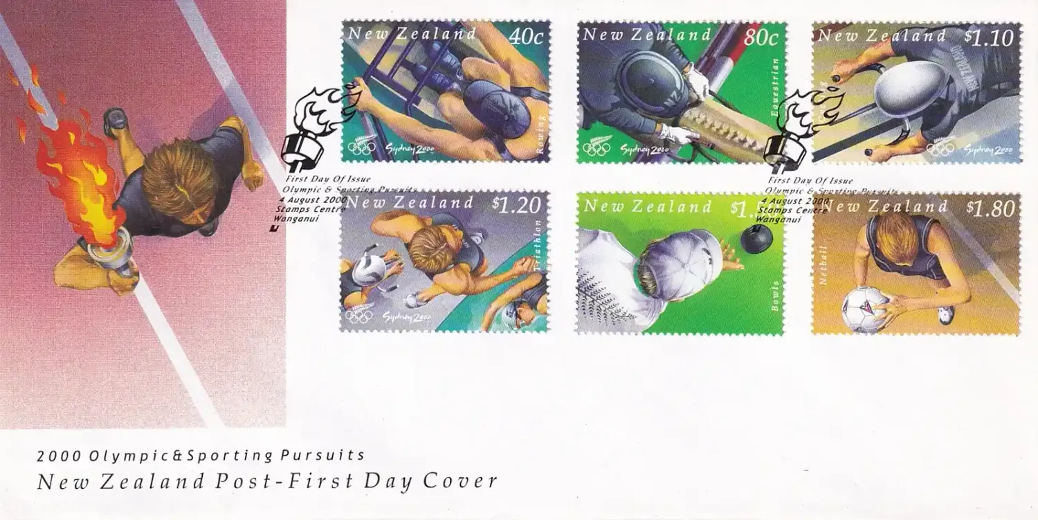 New Zealand 2000 Olympic & Sporting Pursuits. FDC New Zealand 2000 Olympic & Sporting Pursuits. FDC