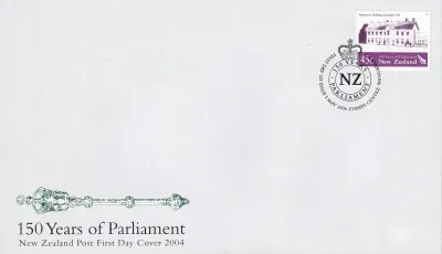 New Zealand 2004, 150 Years of Parliament. FDC New Zealand 2004, 150 Years of Parliament. FDC
