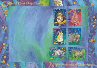 Botswana 2010 Night Animals. FDC Botswana 2010 Night Animals. FDC