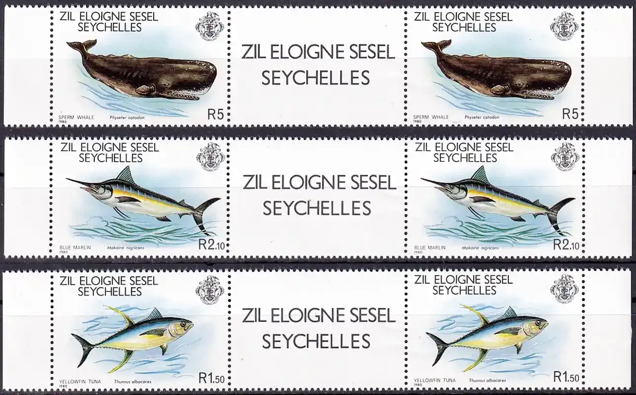 Seychelles (Zil Eloigne Sesel) 1980 Fish. MNH(**) Seychelles (Zil Eloigne Sesel) 1980 Fish. MNH(**)