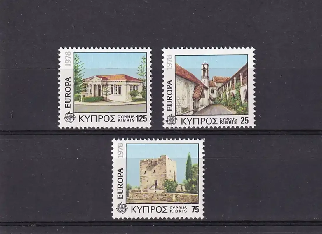 Cyprus Greek 1978 EUROPA Stamps - Monuments - MNH(**) Cyprus Greek 1978 EUROPA Stamps - Monuments - MNH(**)