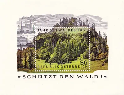 Austria 1985 Year of the Forest (ss/1v). MNH (**) Austria 1985 Year of the Forest (ss/1v). MNH (**)