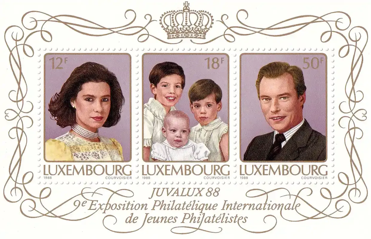 Luxembourg 1988 International Philatelic Exhibition JUVALUX 88 (ss/3v). MNH Luxembourg 1988 International Philatelic Exhibition JUVALUX 88 (ss/3v). MNH