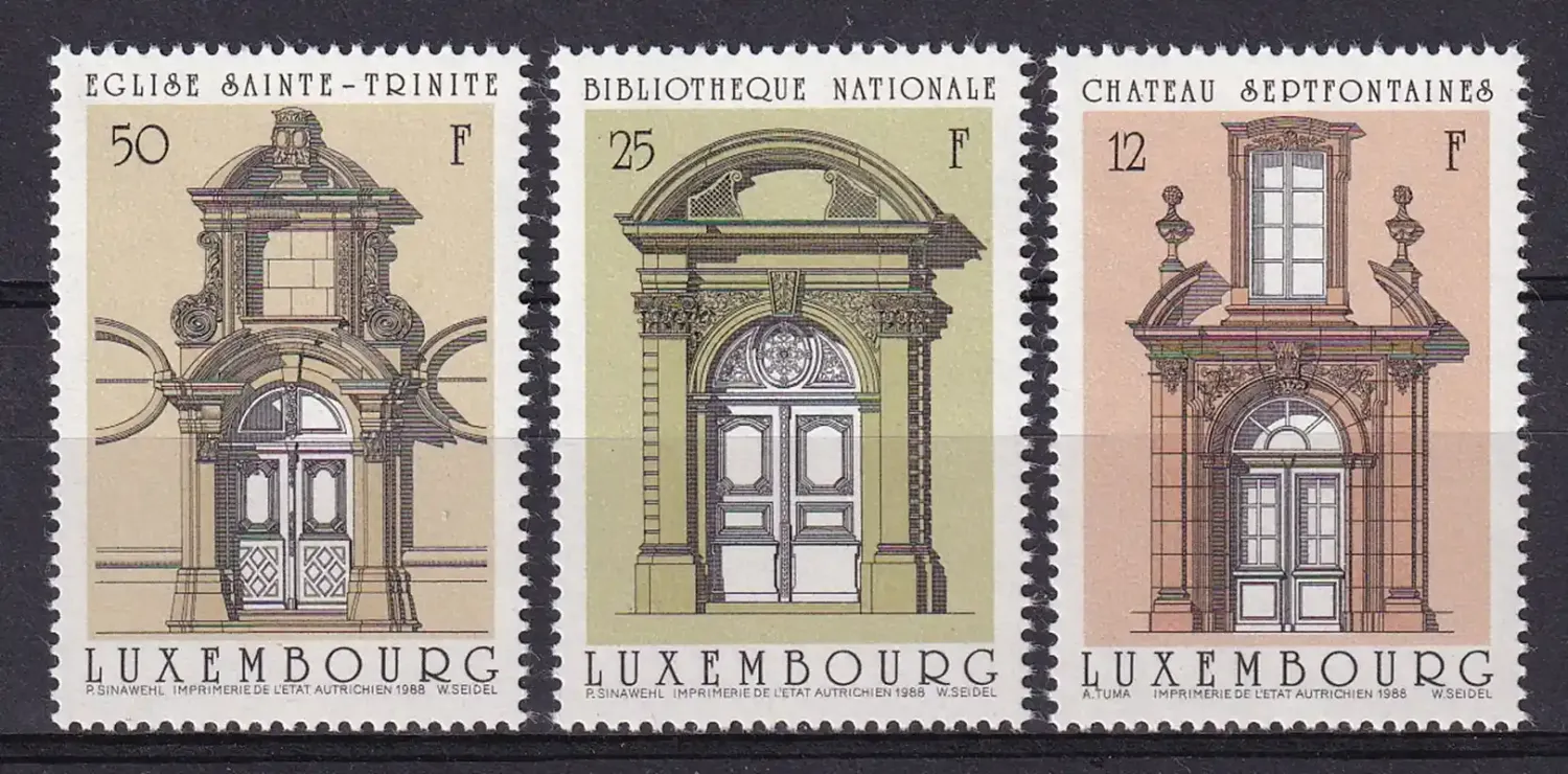 Luxembourg 1988 Classic Portals. MNH(**) Luxembourg 1988 Classic Portals. MNH(**)
