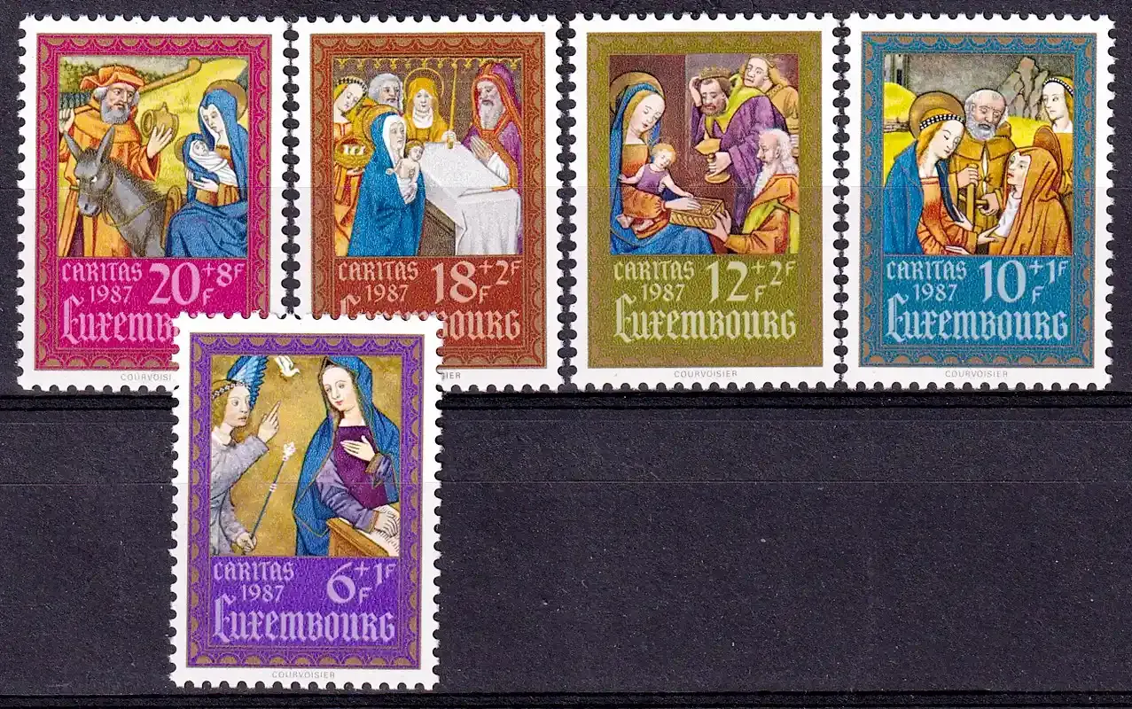 Luxembourg 1987 Book of Hours - Caritas Issue "charity". MNH(**) Luxembourg 1987 Book of Hours - Caritas Issue "charity". MNH(**)