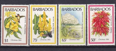 Barbados 1984 Christmas - Flowers. MNH