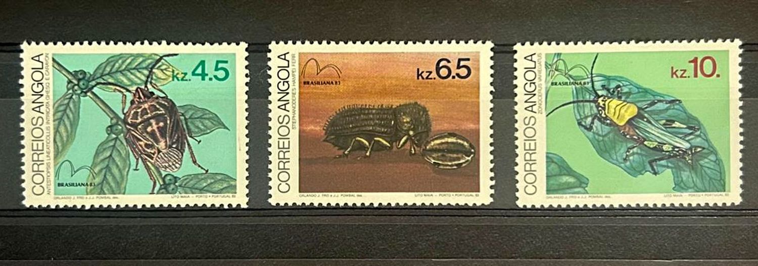 Angola 1983 Int Stamp Exhibition "Brasiliana 83" - Rio de Janeiro, Brazil - Insects. MNH Angola 1983 Int Stamp Exhibition "Brasiliana 83" - Rio de Janeiro, Brazil - Insects. MNH