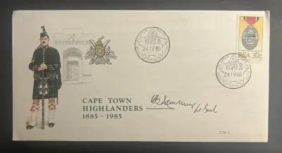 South Africa 1988 Cape Town Highlanders FDC signed