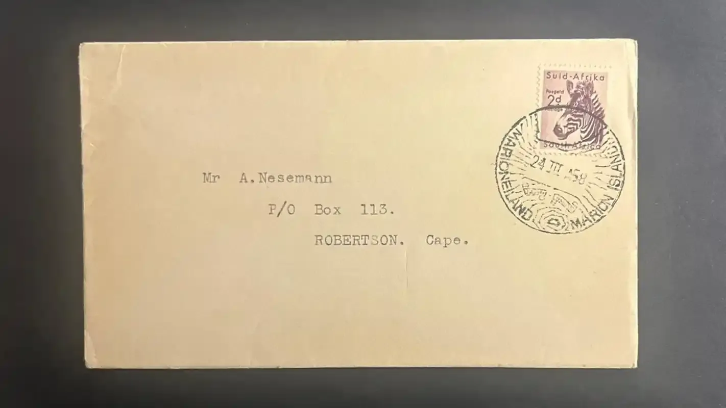 South Africa 1958 Marion Island Postal Cancel South Africa 1958 Marion Island Postal Cancel