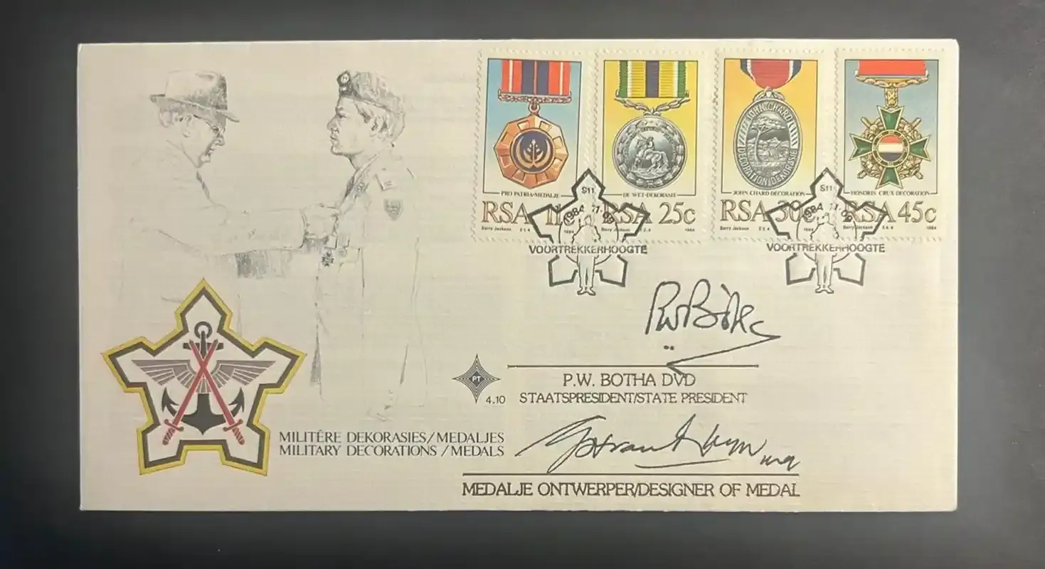 South Africa 1984 Military Medals FDC signed South Africa 1984 Military Medals FDC signed