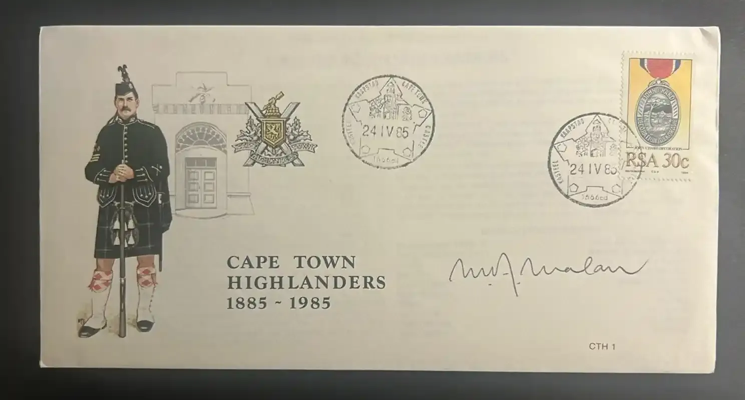 South Africa 1988 Cape Town Highlanders FDC signed South Africa 1988 Cape Town Highlanders FDC signed