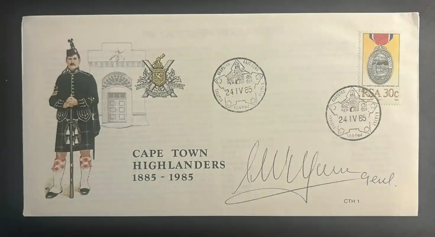 South Africa 1988 Cape Town Highlanders FDC signed South Africa 1988 Cape Town Highlanders FDC signed