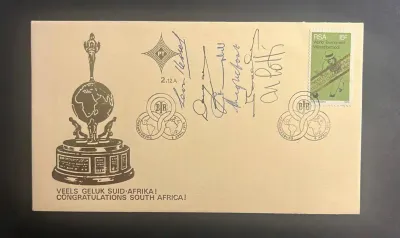 South Africa 1975 Bowling FDC signed South Africa 1975 Bowling FDC signed
