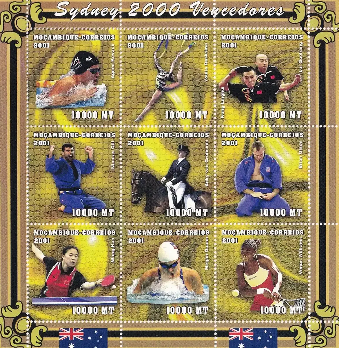Mozambique 2001 Olympic Games - Sydney, Australia (2000) (ss/v9). MNH(**) Mozambique 2001 Olympic Games - Sydney, Australia (2000) (ss/v9). MNH(**)