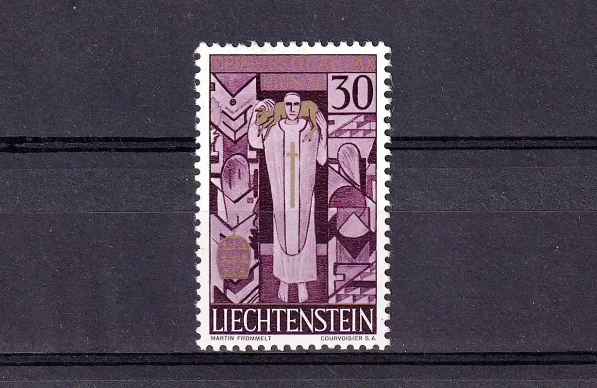 Liechtenstein 1959 The Death of Pope Pius XII. (1v). MNH(**) Liechtenstein 1959 The Death of Pope Pius XII. (1v). MNH(**)