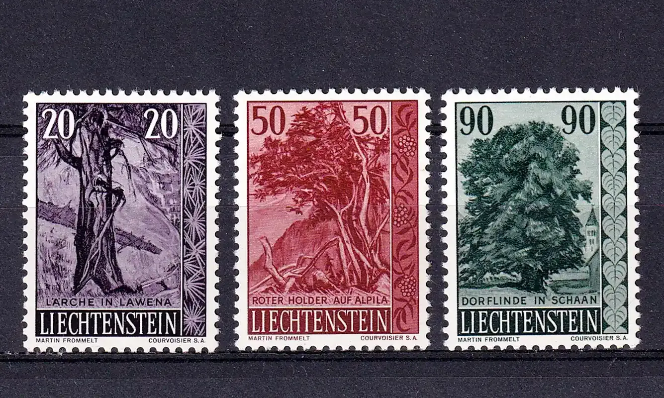 Liechtenstein 1959 Trees and Bushes (3v). MNH(**) Liechtenstein 1959 Trees and Bushes (3v). MNH(**)
