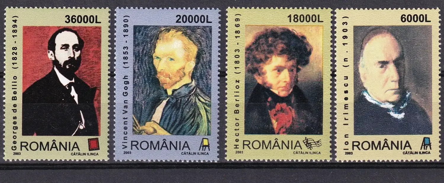 Romania 2003 Birth Anniversaries. (4v) MNH(**) Romania 2003 Birth Anniversaries. (4v) MNH(**)
