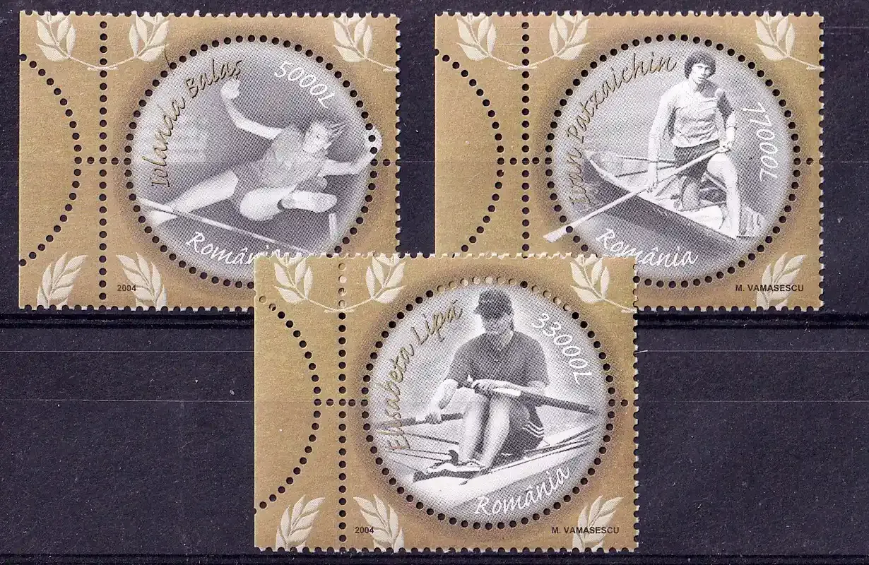 Romania 2004 Famous Athletes. (3v) MNH(**) Romania 2004 Famous Athletes. (3v) MNH(**)