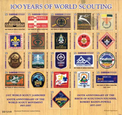 Canouan 2007 Boy Scouts. (ss/21v) MNH(**) Canouan 2007 Boy Scouts. (ss/21v) MNH(**)