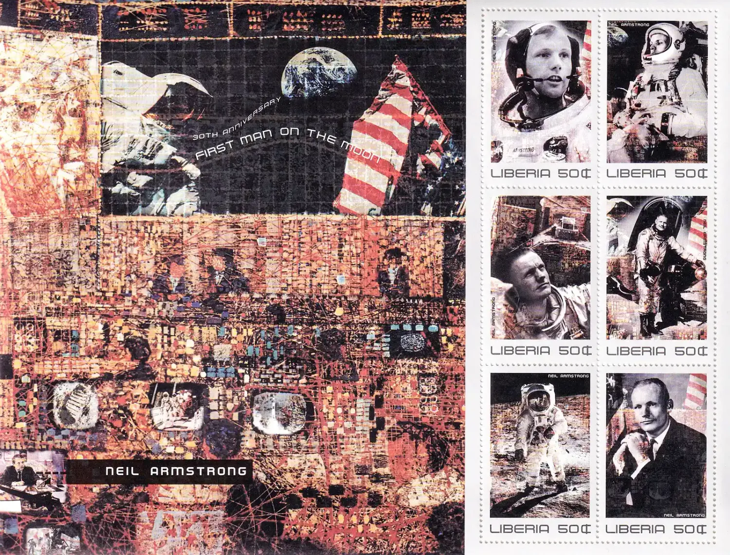 Liberia 1999 The 30th Anniversary of the First Manned Moon Landing (ss/9v)-MNH (**) Liberia 1999 The 30th Anniversary of the First Manned Moon Landing (ss/9v)-MNH (**)