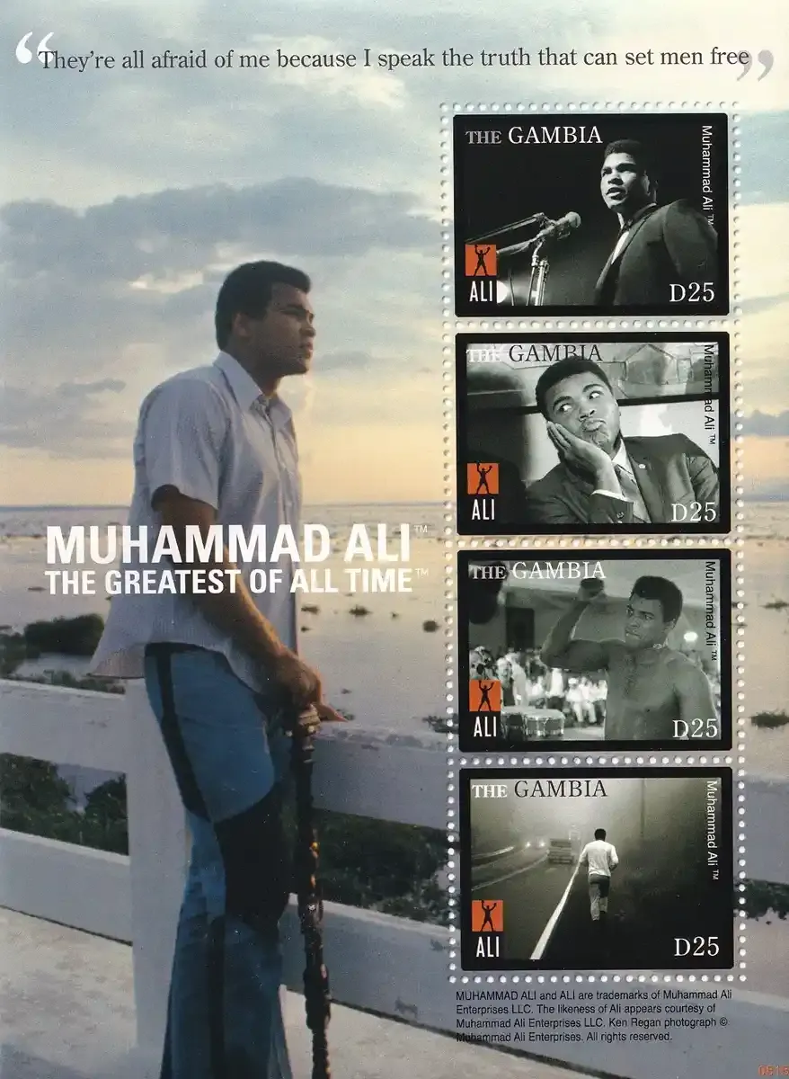 Gambia 2008 Muhammad Ali (ss/4v)-MNH(**) Gambia 2008 Muhammad Ali (ss/4v)-MNH(**)