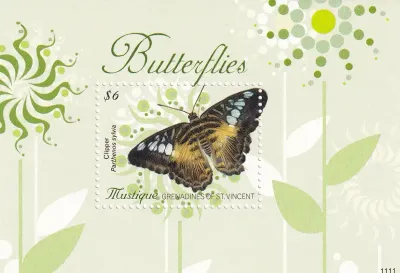 Mustique 2011 Butterflies of the Caribbean. (ss/1v). MNH(**)