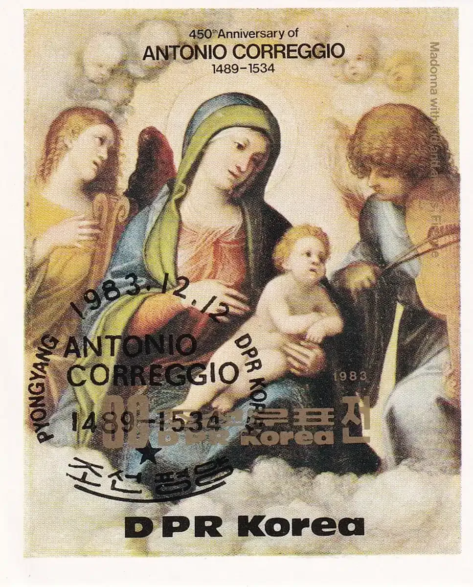 North Korea, 1983 The 450th Anniv of the Death of Correggio, 1489-1534. CTO, NH(**) North Korea, 1983 The 450th Anniv of the Death of Correggio, 1489-1534. CTO, NH(**)
