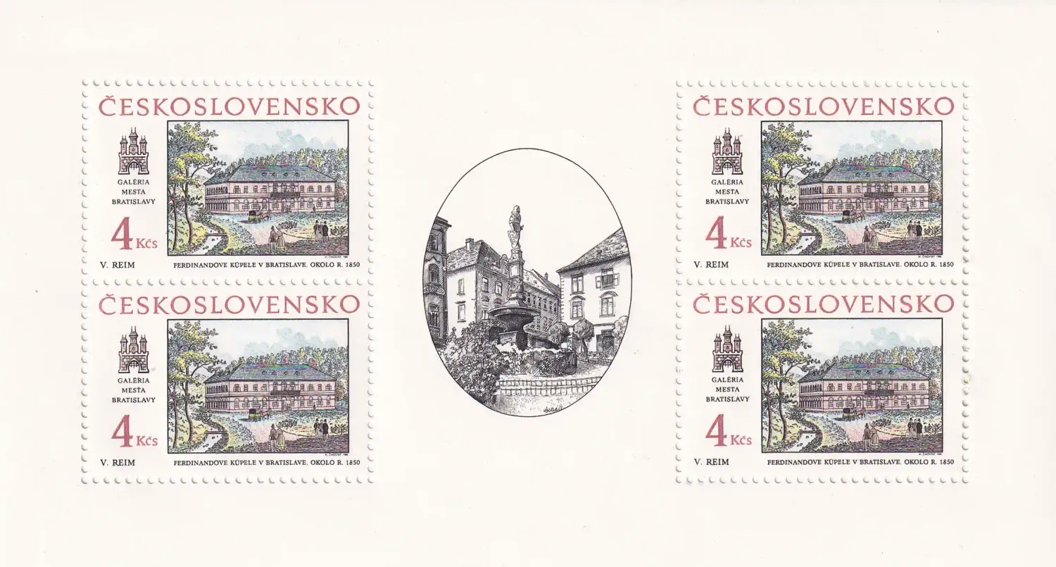 Czechoslovakia 1988, Bratislava Architecture (ss/4v). MNH(**) Czechoslovakia 1988, Bratislava Architecture (ss/4v). MNH(**)
