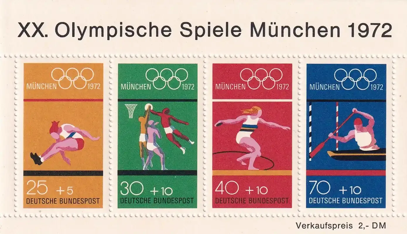 Germany 1972 Olympic Games - Munich, Germany (ss/4v). MNH(**) Germany 1972 Olympic Games - Munich, Germany (ss/4v). MNH(**)