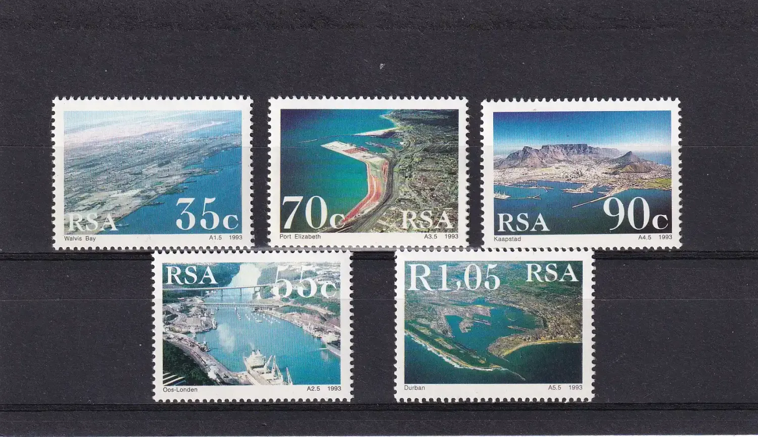 South Africa 1993 Harbours (5v)-MNH(**) South Africa 1993 Harbours (5v)-MNH(**)