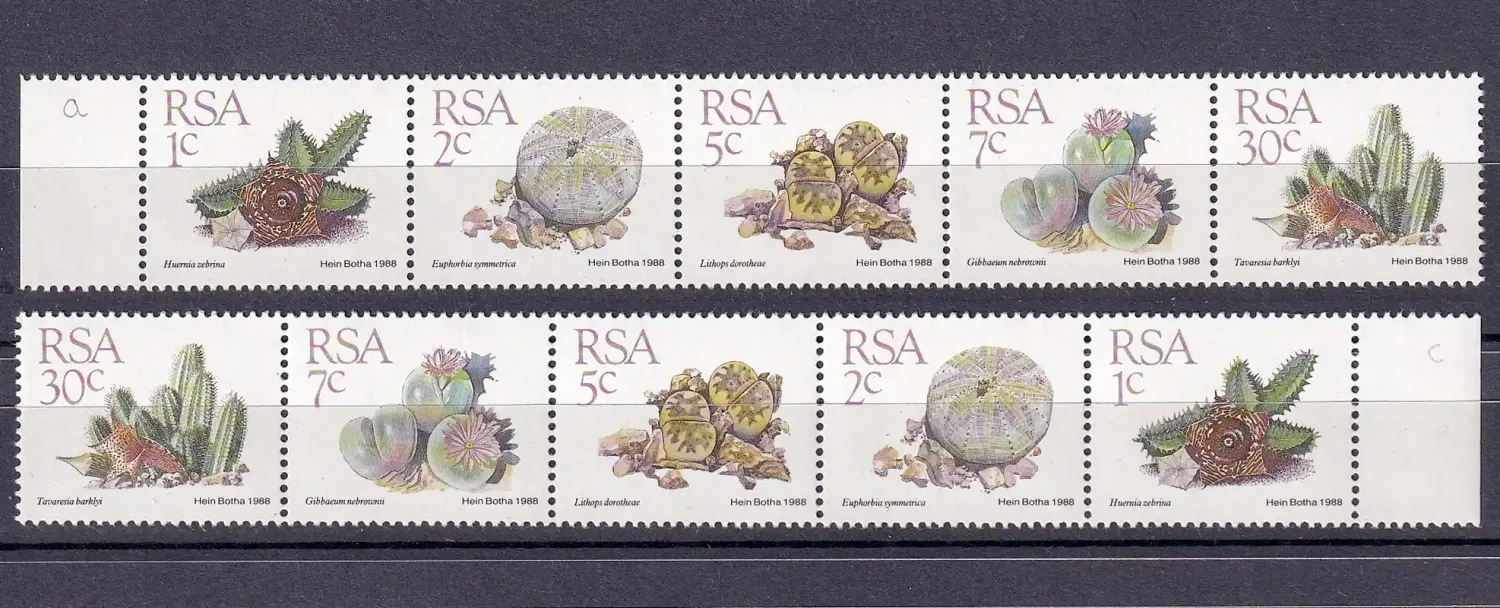 South Africa 1988 Succulents (Booklet panes)-MNH(**) South Africa 1988 Succulents (Booklet panes)-MNH(**)