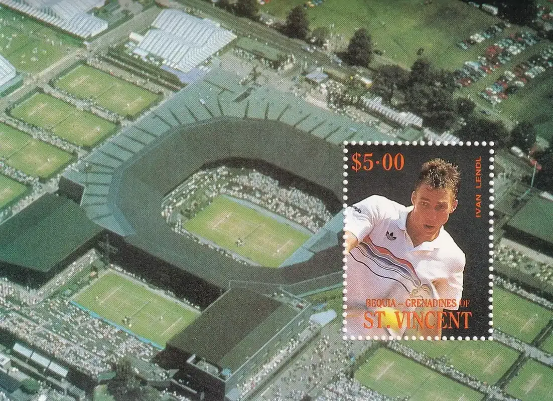 Bequia (Grenadines &amp; St. Vincent) 1988 Tennis Players. MNH(**)