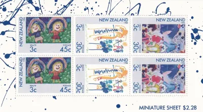 New Zealand 1986 Children's Drawing (ss/6v). MNH(**) New Zealand 1986 Children's Drawing (ss/6v). MNH(**)